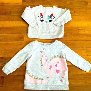 Bundle of sweatshirts for 18 M babygirl. Carter’s + Cat&Jack